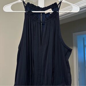 LOFT Navy Halter Blouse